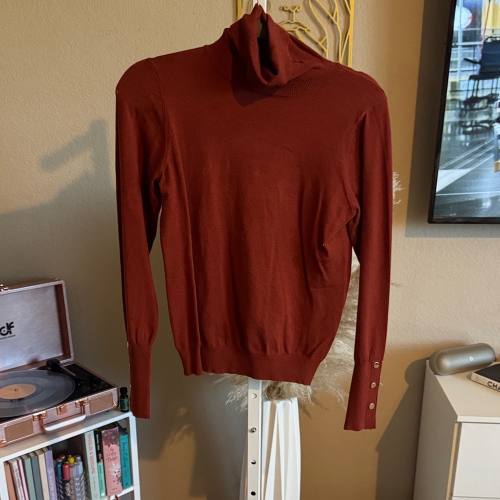 Fashion Nova Brick Red Turtleneck Sweater